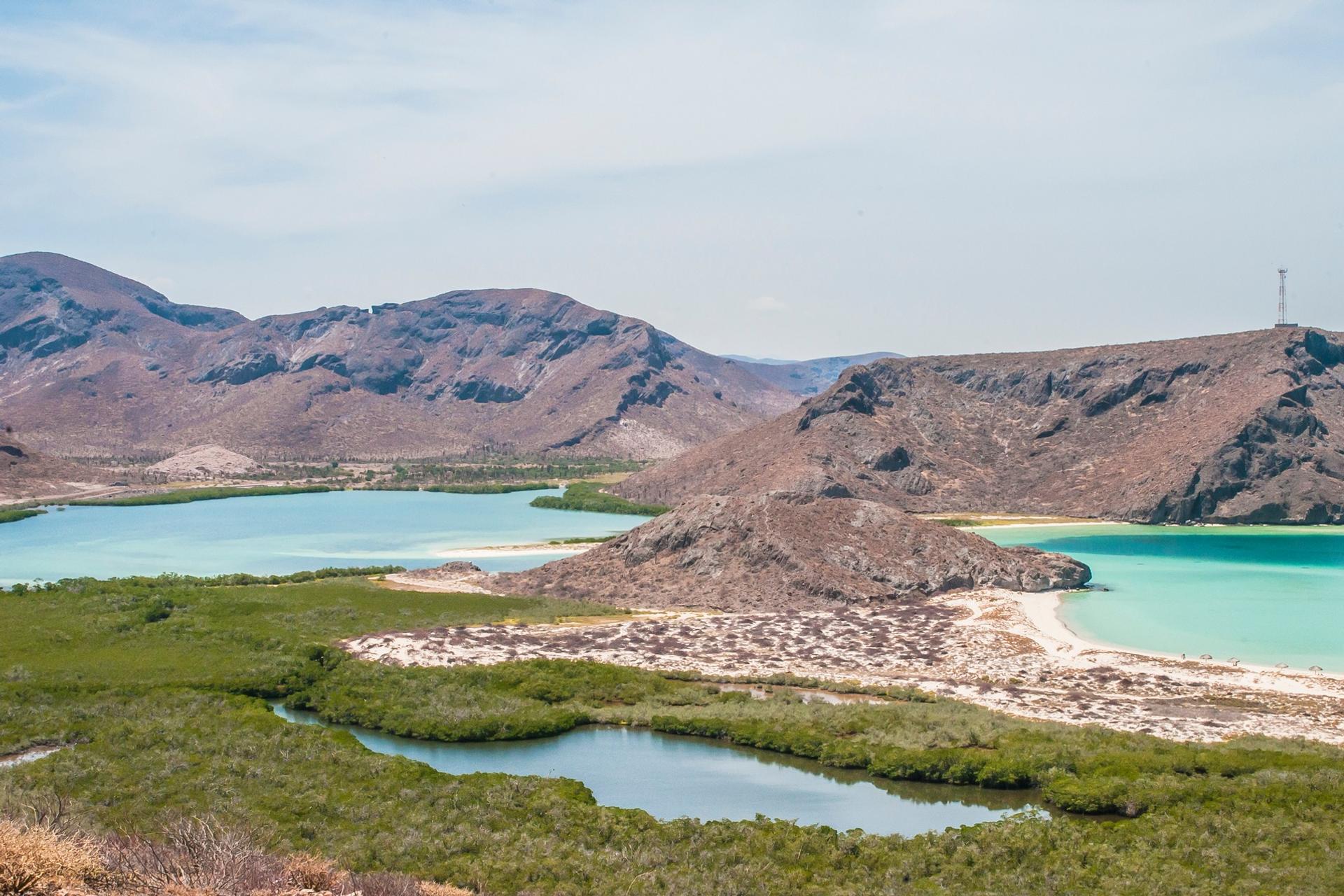 Mountain range near La Paz with cloudy sky