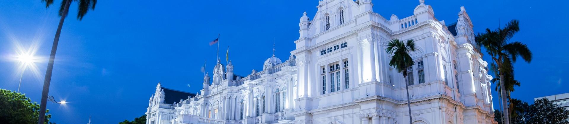 Architecture in George Town with nice weather and blue sky