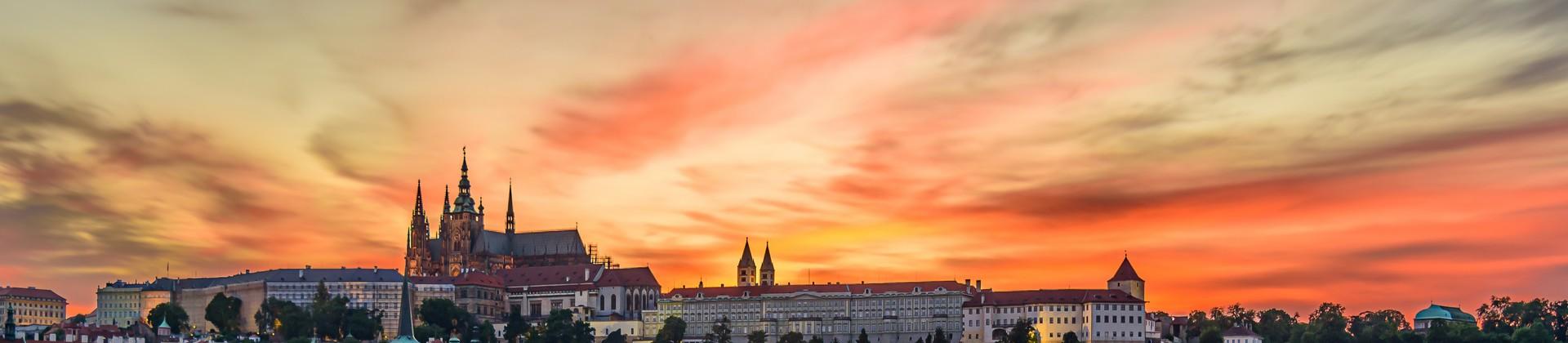 Architecture in Prague at dawn