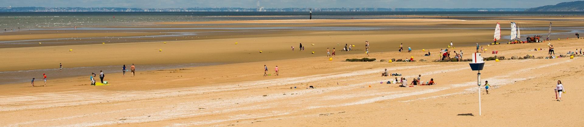 Awesome beach in Cabourg on a cloudy day