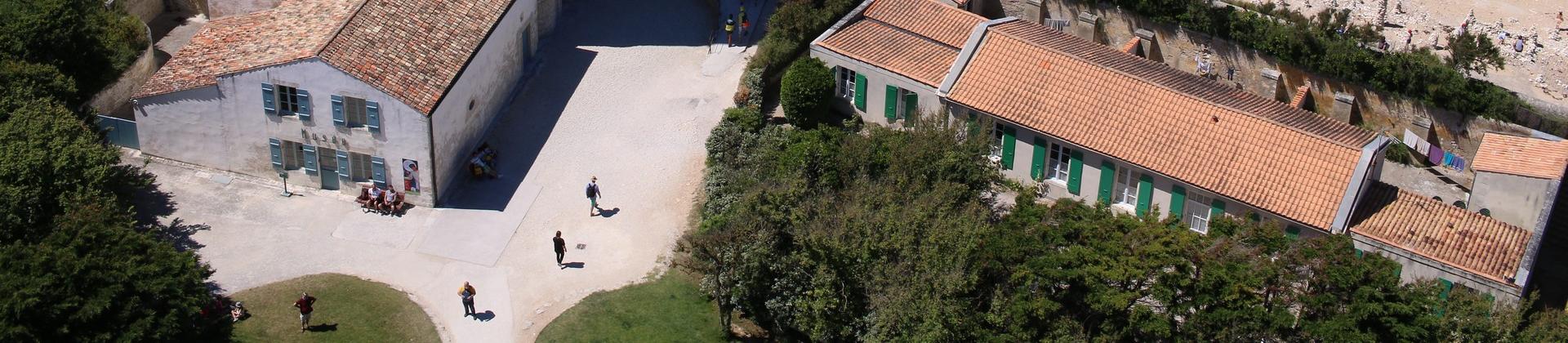 Aerial view of architecture in Île de Ré