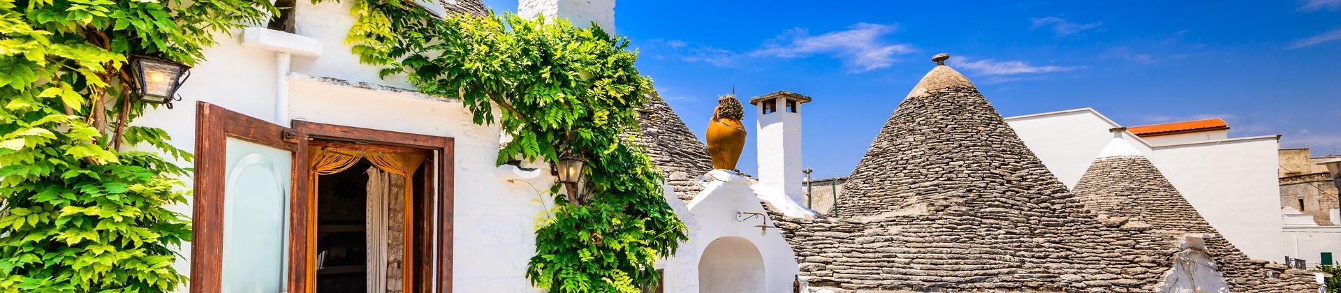 Countryside in Alberobello in partly cloudy weather